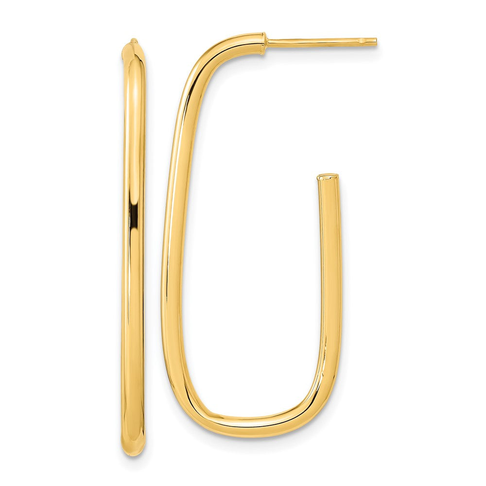 14K Gelbgold Poliert J- Creolen