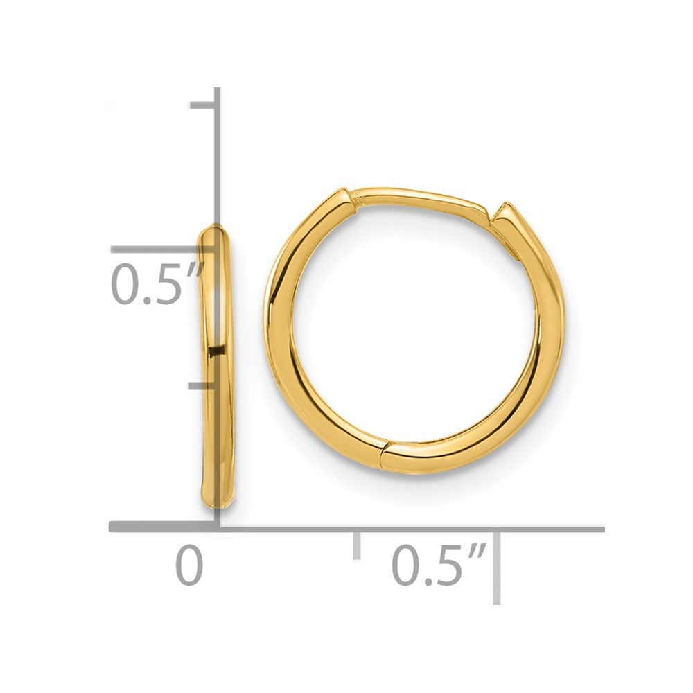 14K Gelbgold Poliert Klappbar Creolen