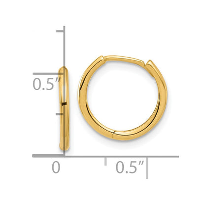 14K Gelbgold Poliert Klappbar Creolen