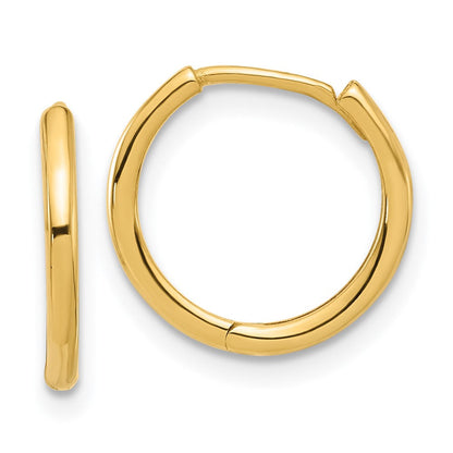 14K Gelbgold Poliert Klappbar Creolen