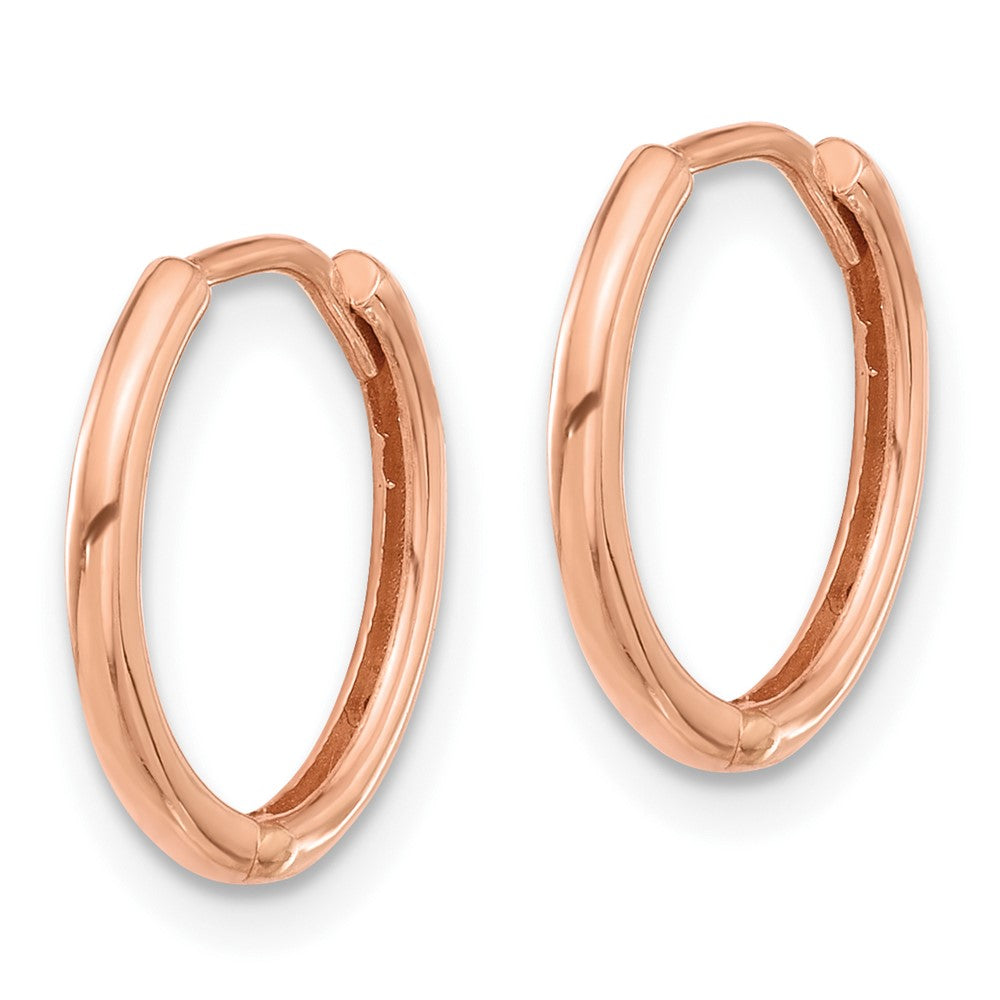 14K Roségold Poliert Klappbar Creolen