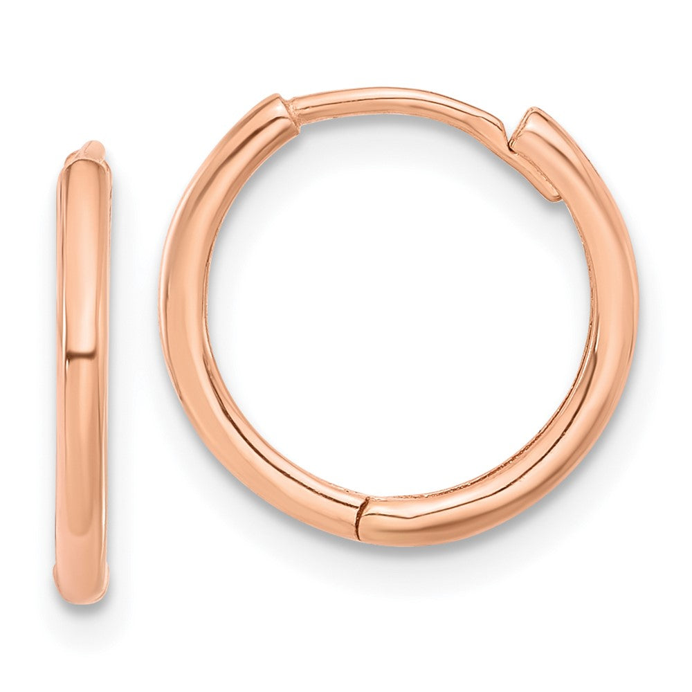 14K Roségold Poliert Klappbar Creolen