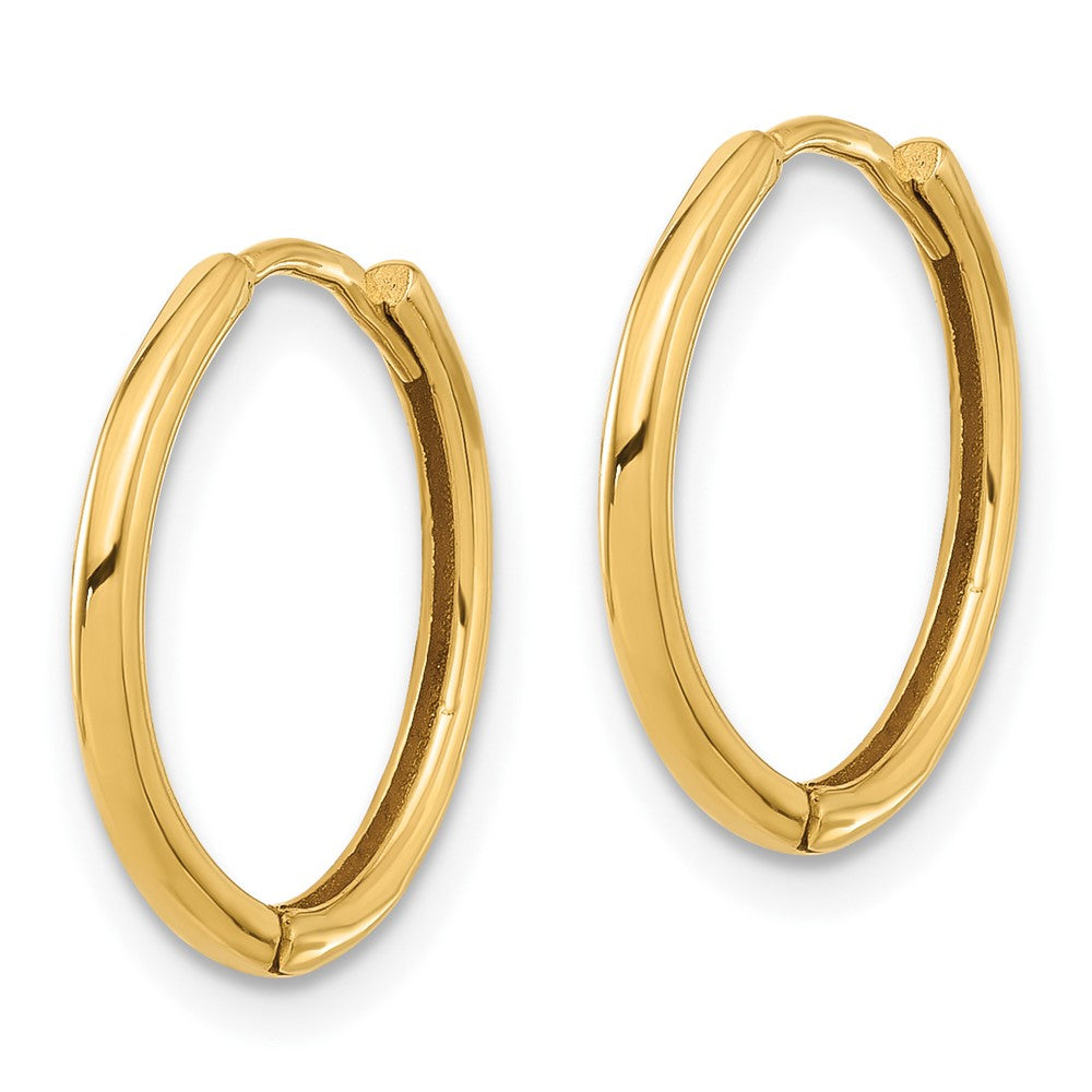 14K Gelbgold Poliert Klappbar Creolen