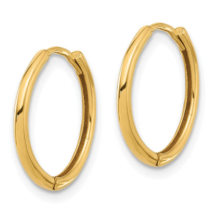 14K Gelbgold Poliert Klappbar Creolen