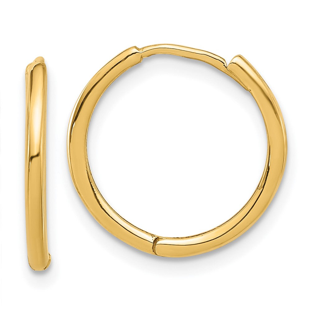 14K Gelbgold Poliert Klappbar Creolen