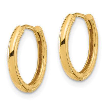 14K Gelbgold Poliert Klappbar Creolen