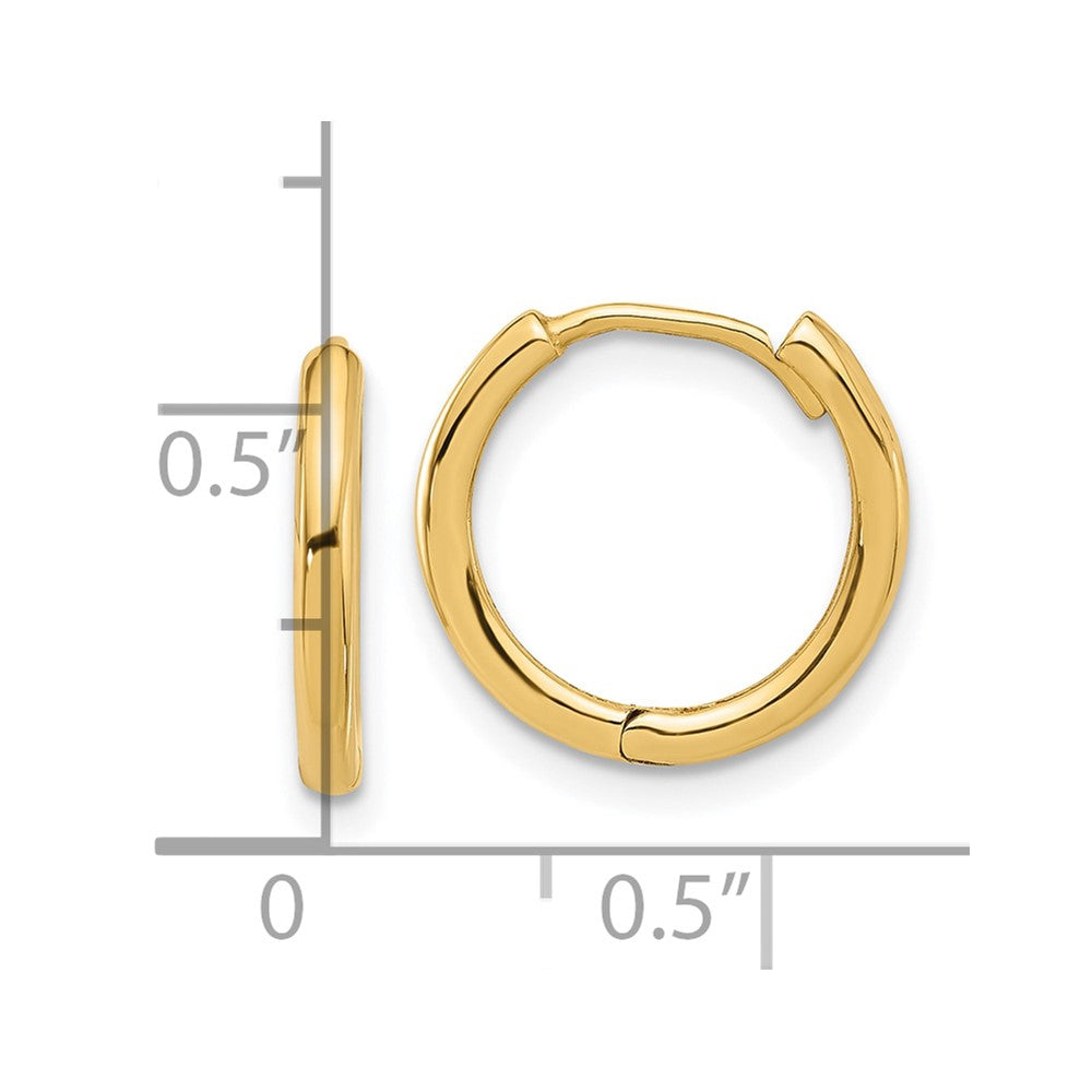 14K Gelbgold Poliert Klappbar Creolen