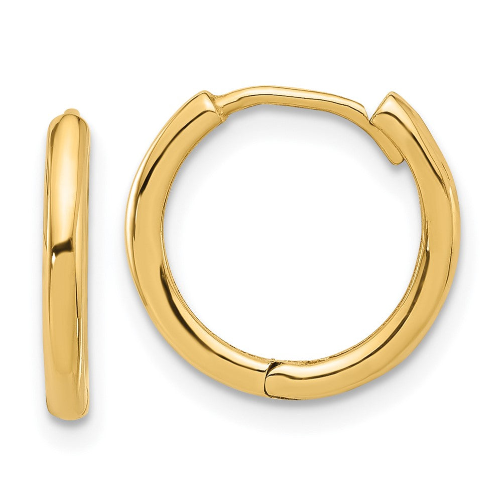 14K Gelbgold Poliert Klappbar Creolen