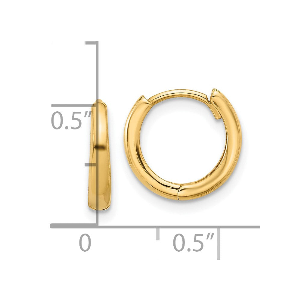 14K Gelbgold Poliert Klappbar Creolen