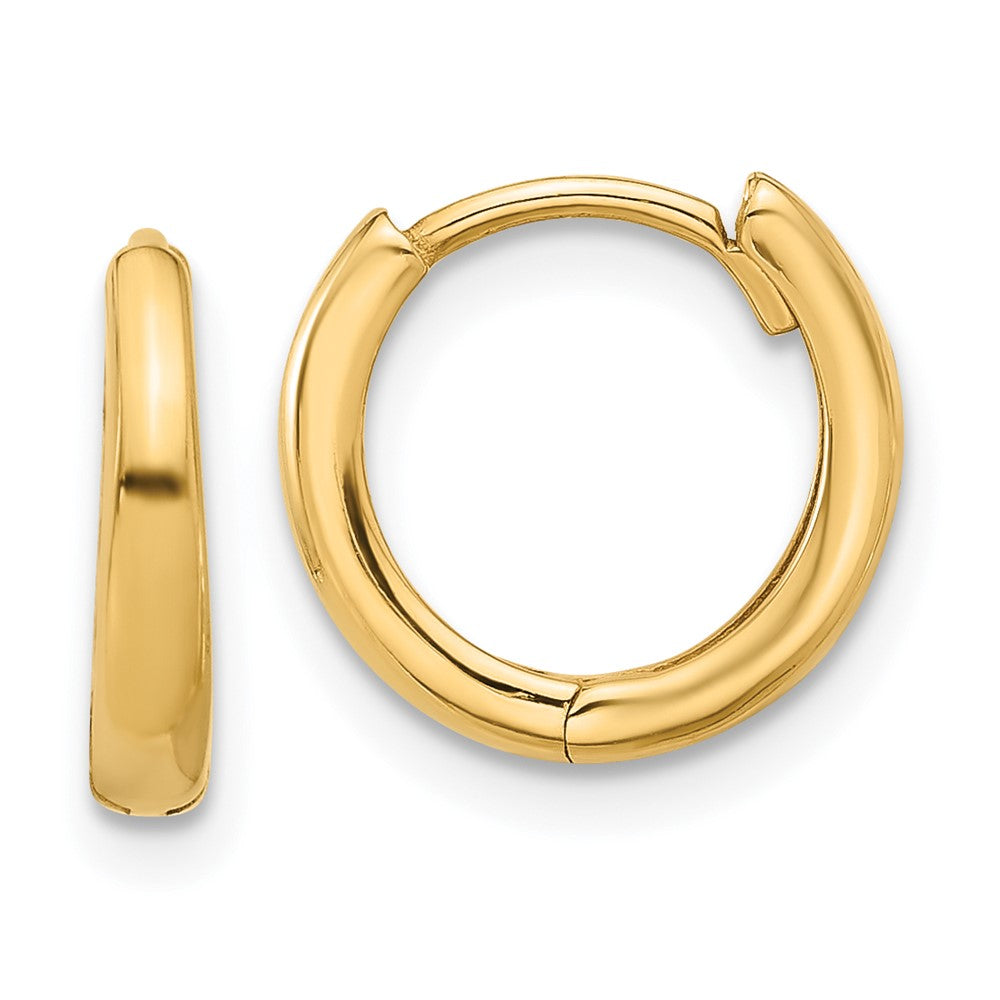14K Gelbgold Poliert Klappbar Creolen