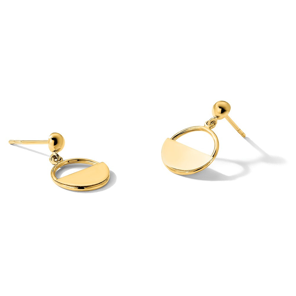 14K Gelbgold Poliert Contemporary Hängend Ohrstecker