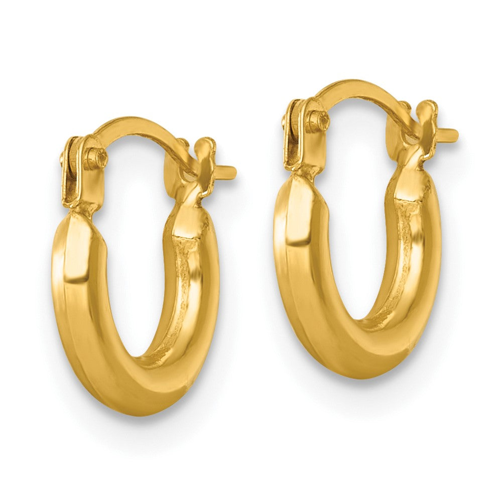 14K Gelbgold Poliert 2mm Creolen