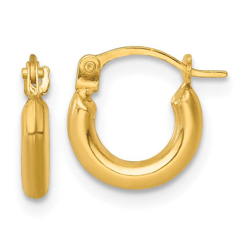 14K Gelbgold Poliert 2mm Creolen