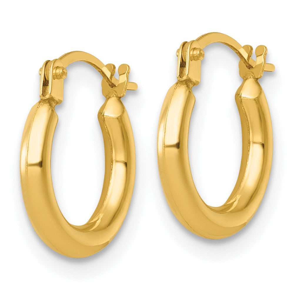 14K Gelbgold Poliert 2mm Creolen