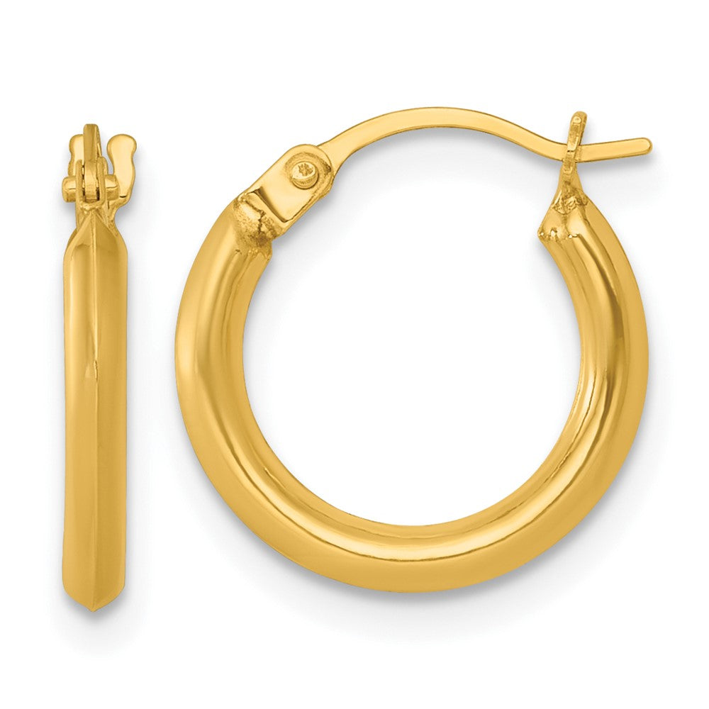 14K Gelbgold Poliert 2mm Creolen