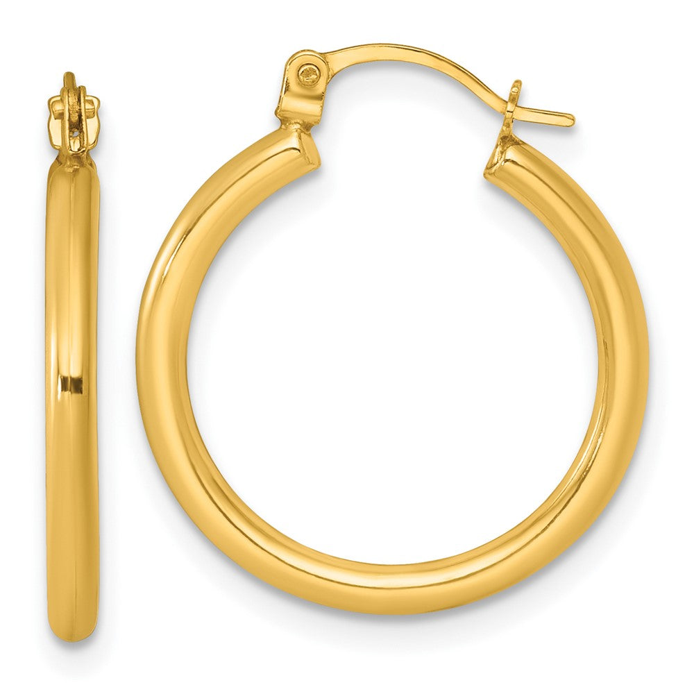 14K Gelbgold Poliert 2mm Creolen