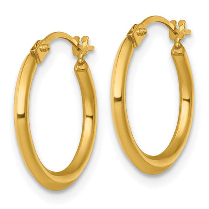 14K Gelbgold Poliert 1.5mm Creolen