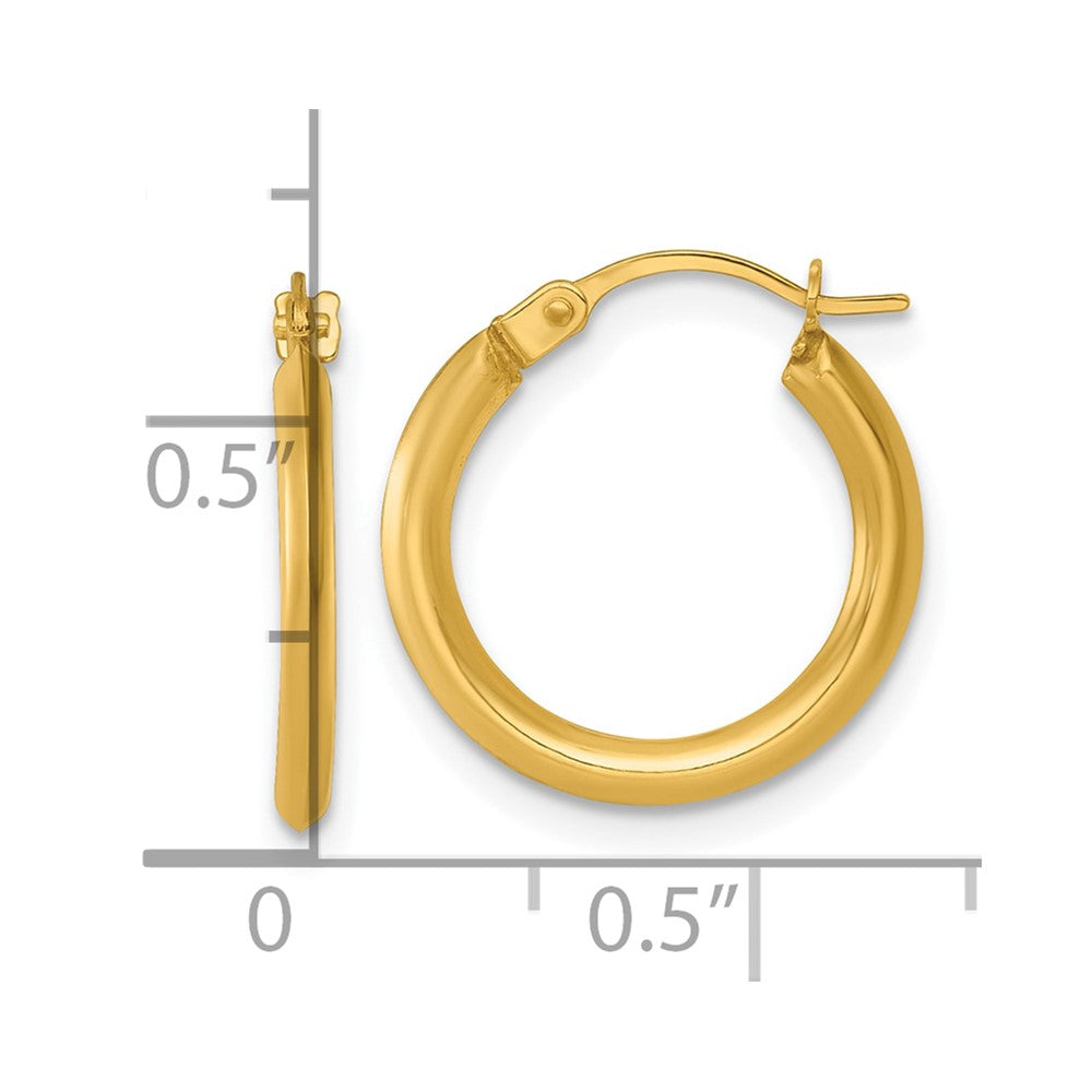 14K Gelbgold Poliert 1.5mm Creolen