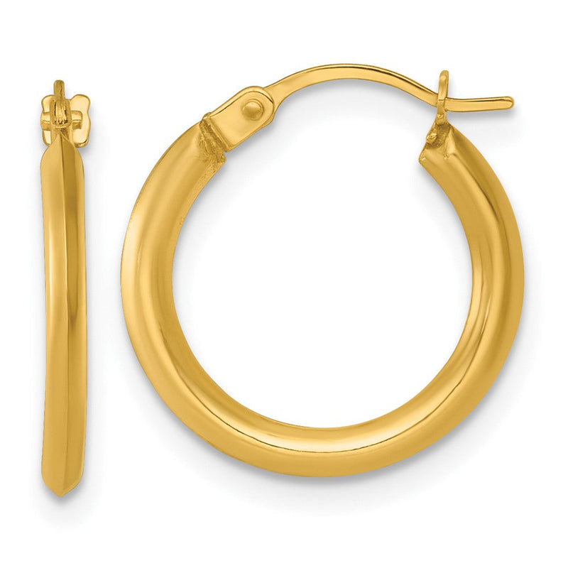 14K Gelbgold Poliert 1.5mm Creolen