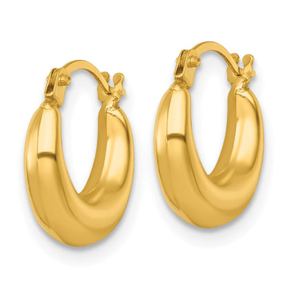 14K Gelbgold Poliert 3.8mm Creolen