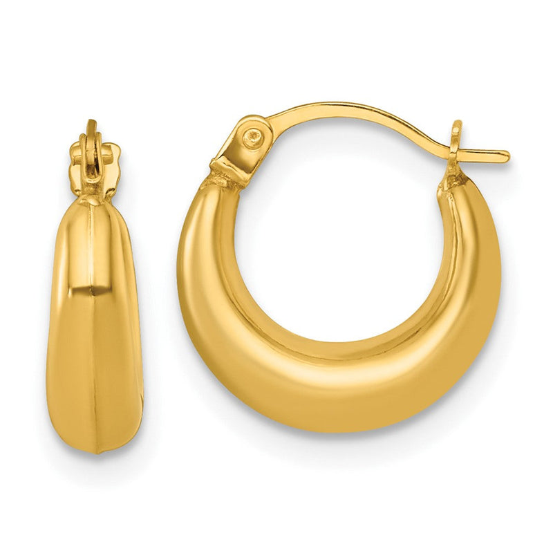 14K Gelbgold Poliert 3.8mm Creolen