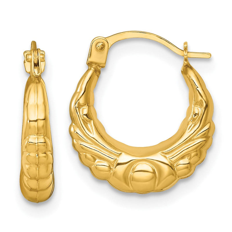 14K Gelbgold Poliert Fantasie Creolen