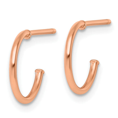 14K Roségold 1.2 X 12mm Poliert Stecker Creolen