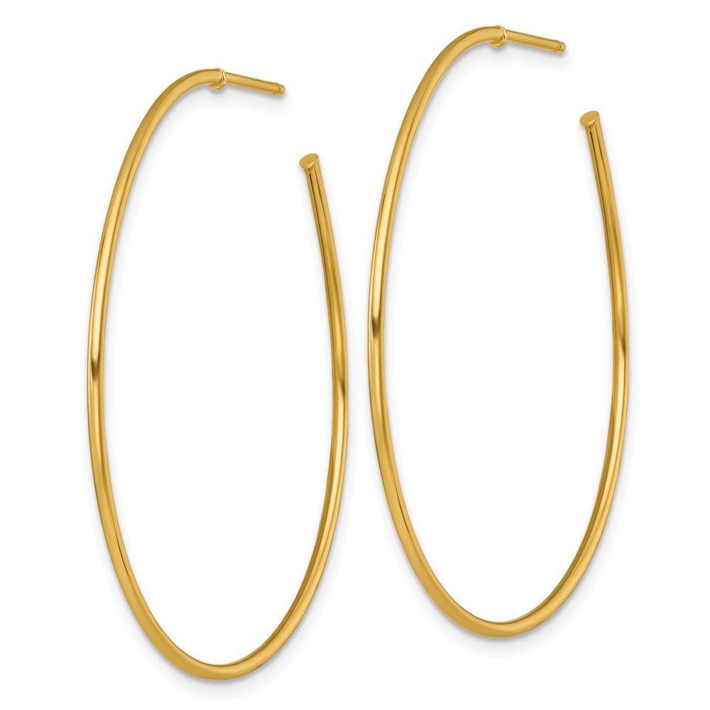 14K Gelbgold 1.2 X 45mm Poliert Stecker Creolen