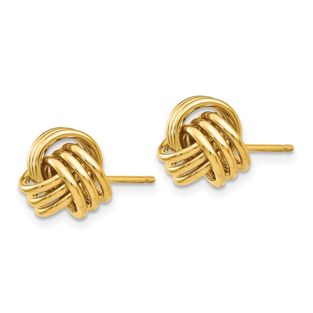 14K Gelbgold Poliert Dreifach Knoten Ohrstecker