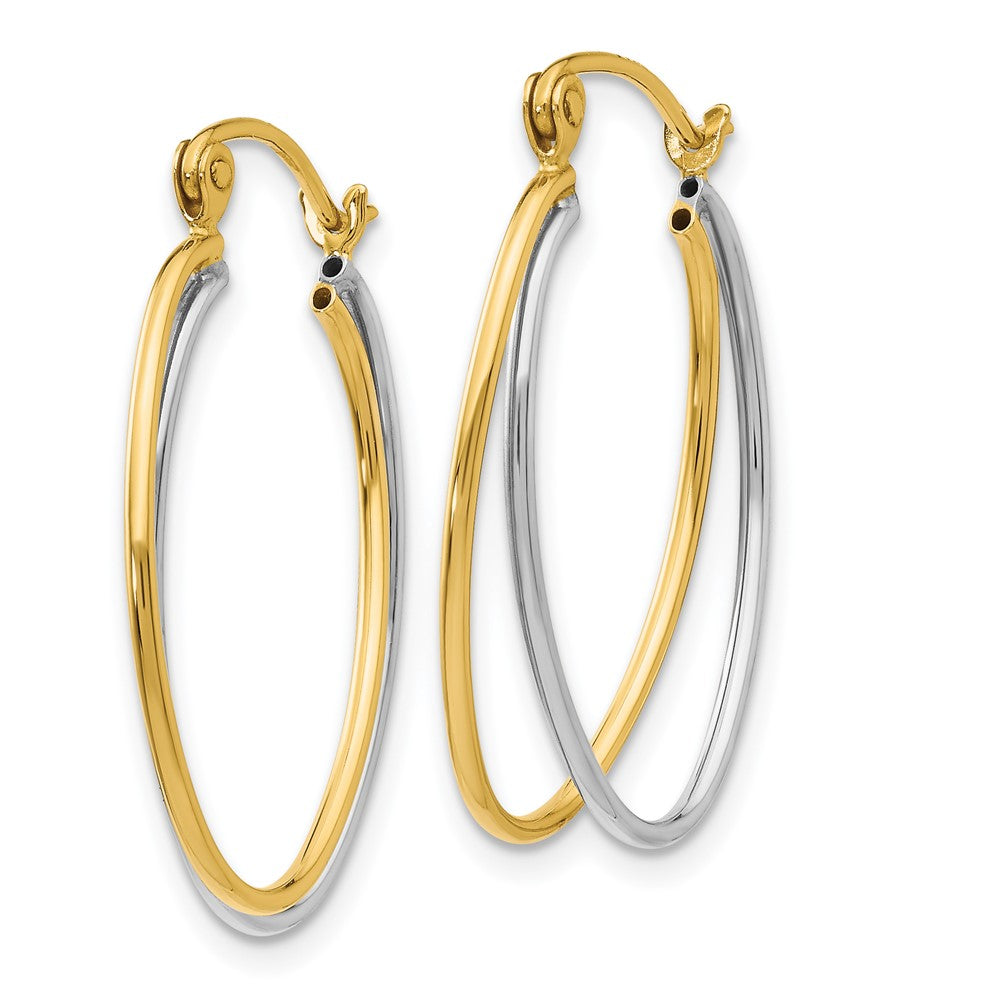 14K Bicolor Creolen