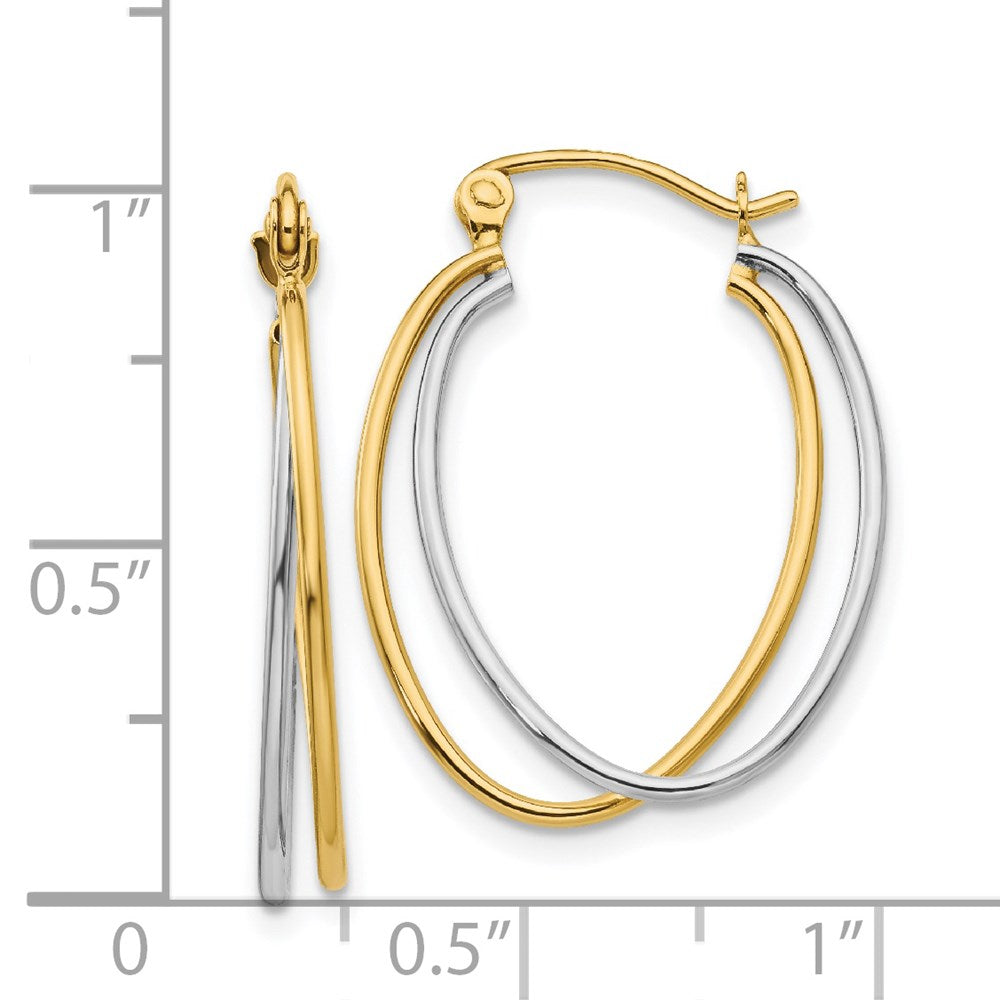 14K Bicolor Creolen