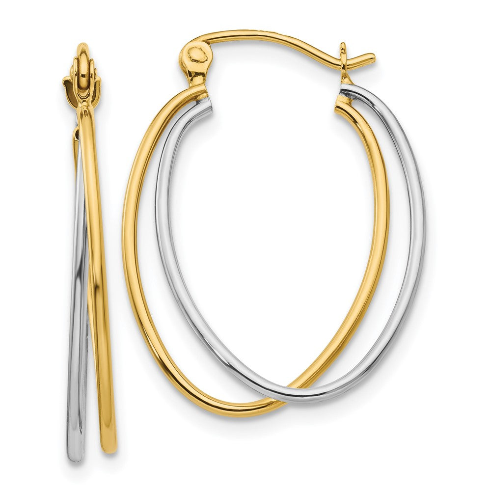 14K Bicolor Creolen
