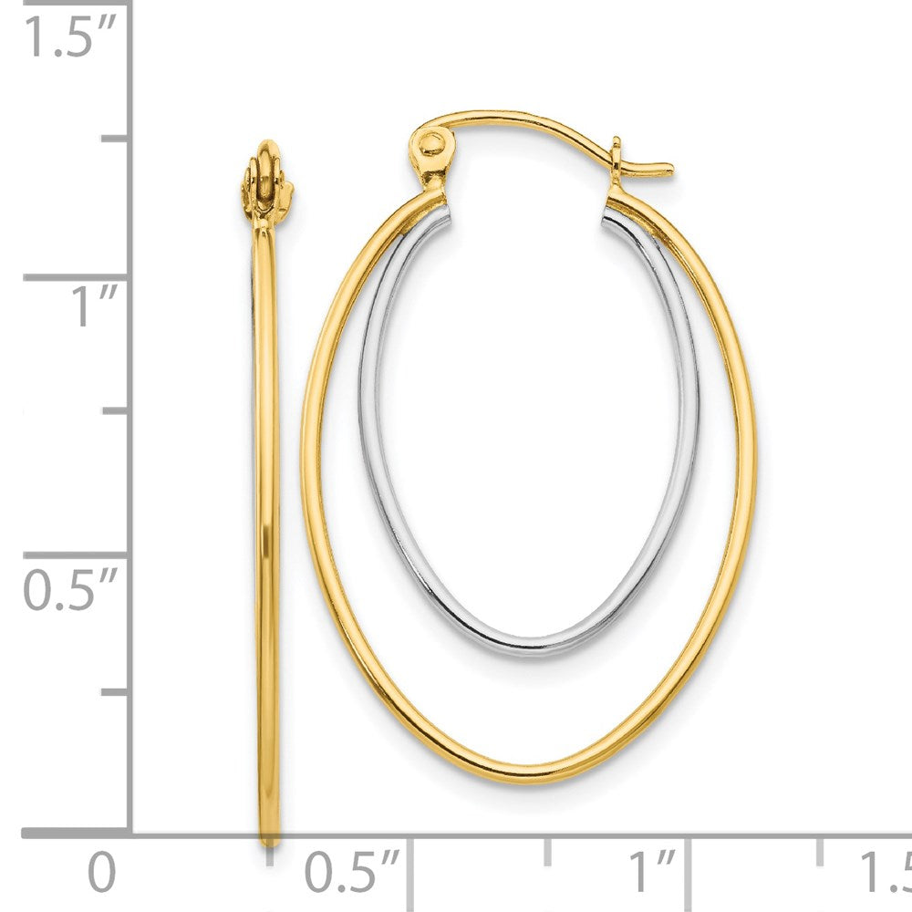14K Bicolor Leicht Creolen
