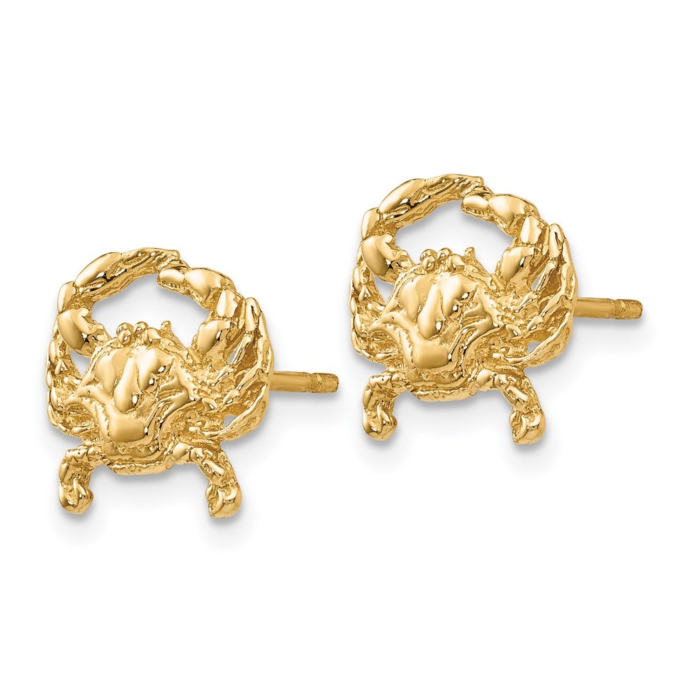 14K Gelbgold Krabbe Ohrstecker