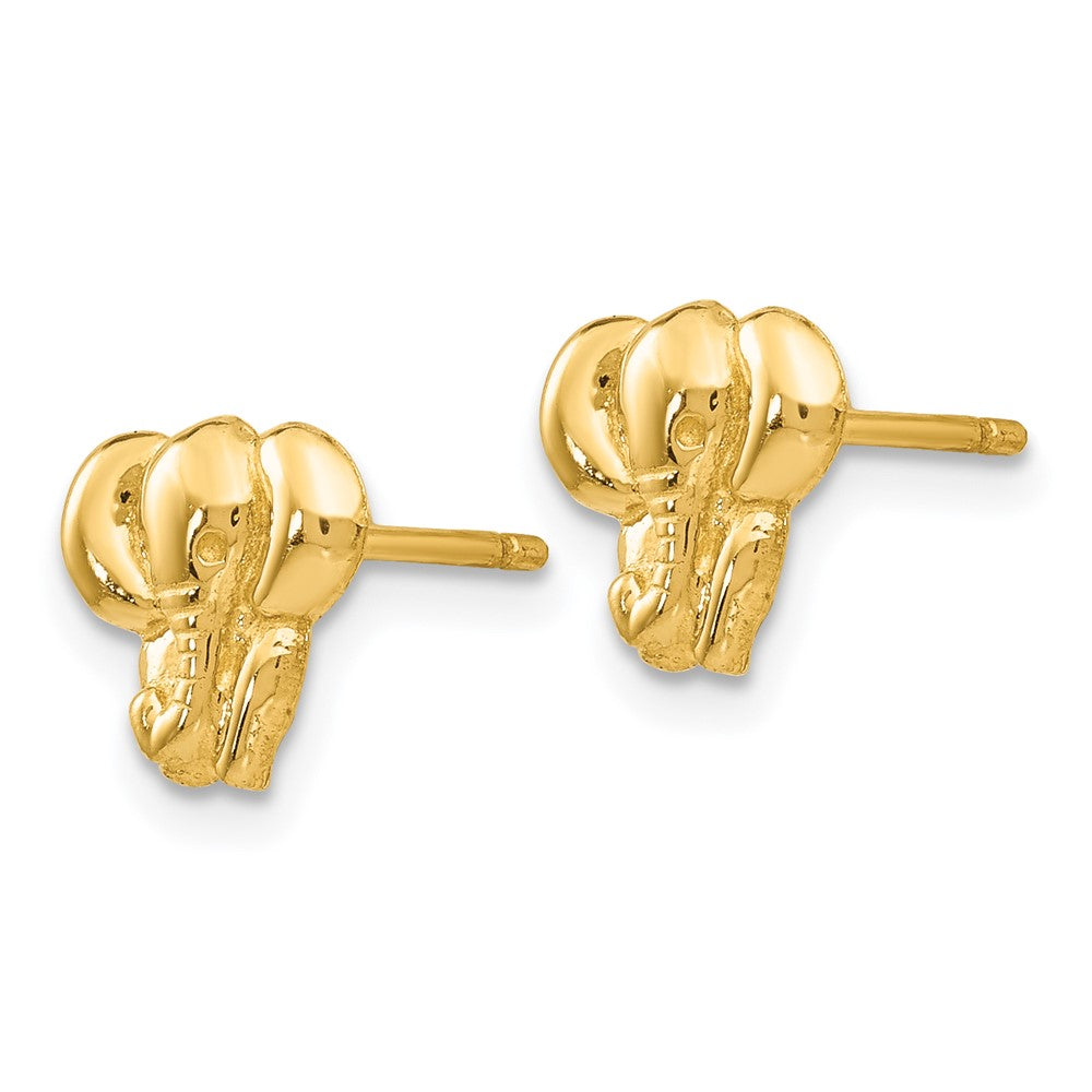 14K Gelbgold Elefant Ohrringe