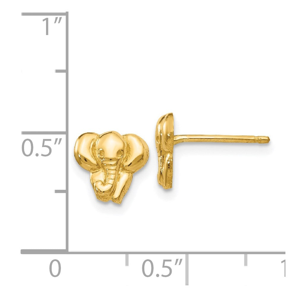 14K Gelbgold Elefant Ohrringe