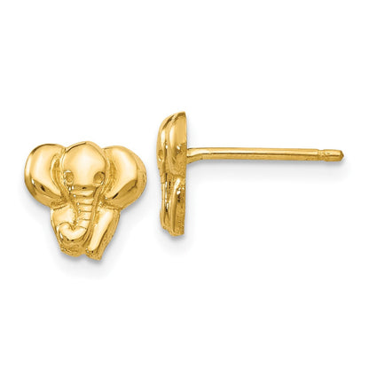 14K Gelbgold Elefant Ohrringe