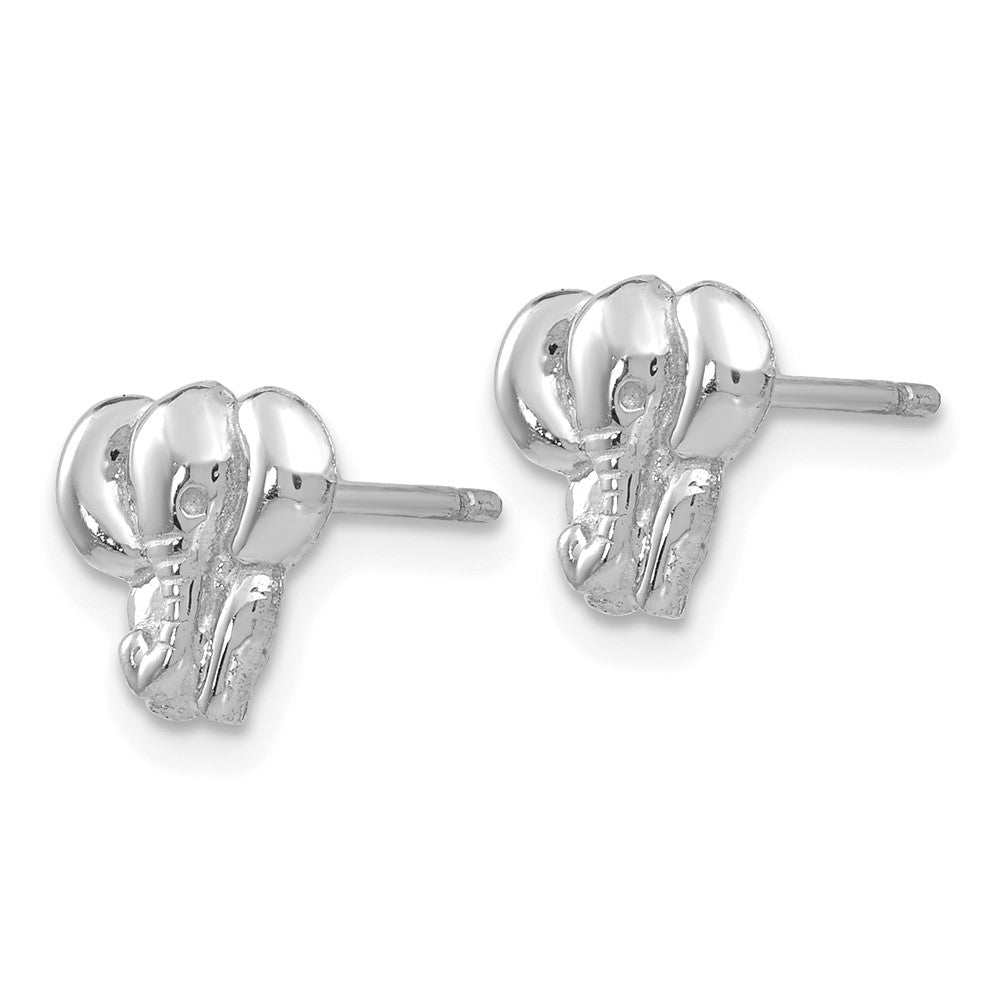 14K Weißgold Elefant Ohrringe