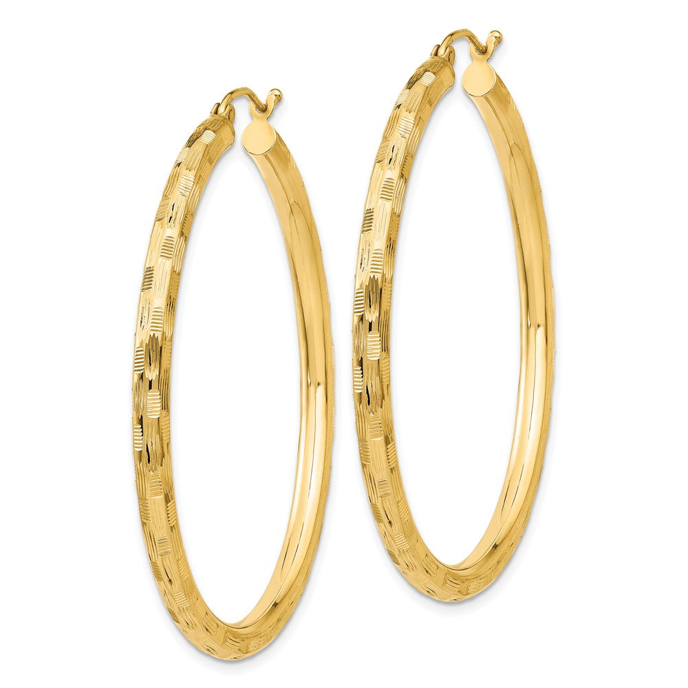14K Gelbgold Diamantiert Creolen