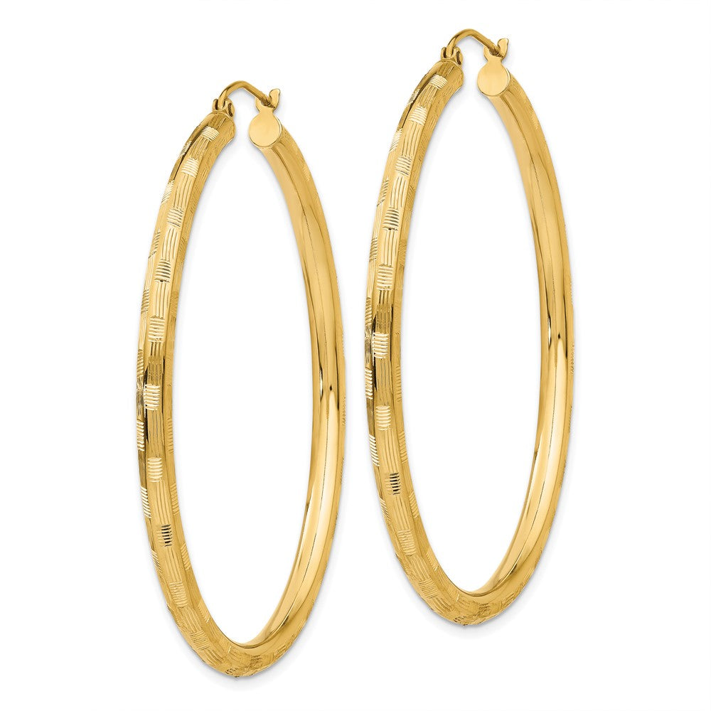 14K Gelbgold Diamantiert Creolen