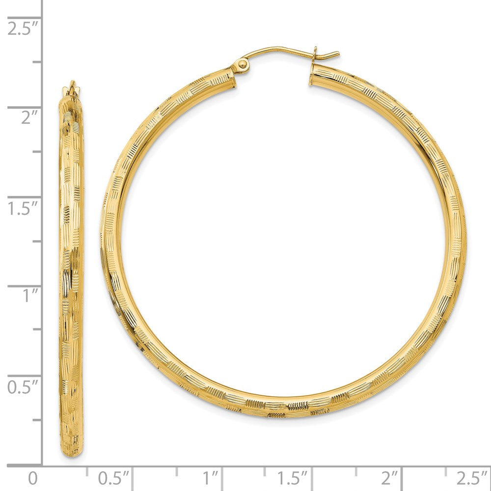 14K Gelbgold Diamantiert Creolen