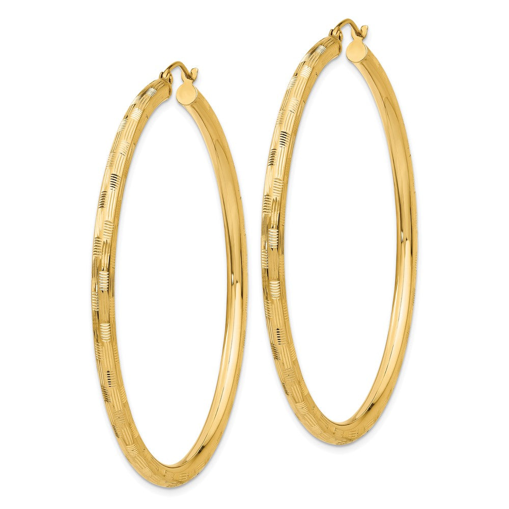14K Gelbgold Diamantiert Creolen