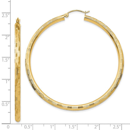 14K Gelbgold Diamantiert Creolen