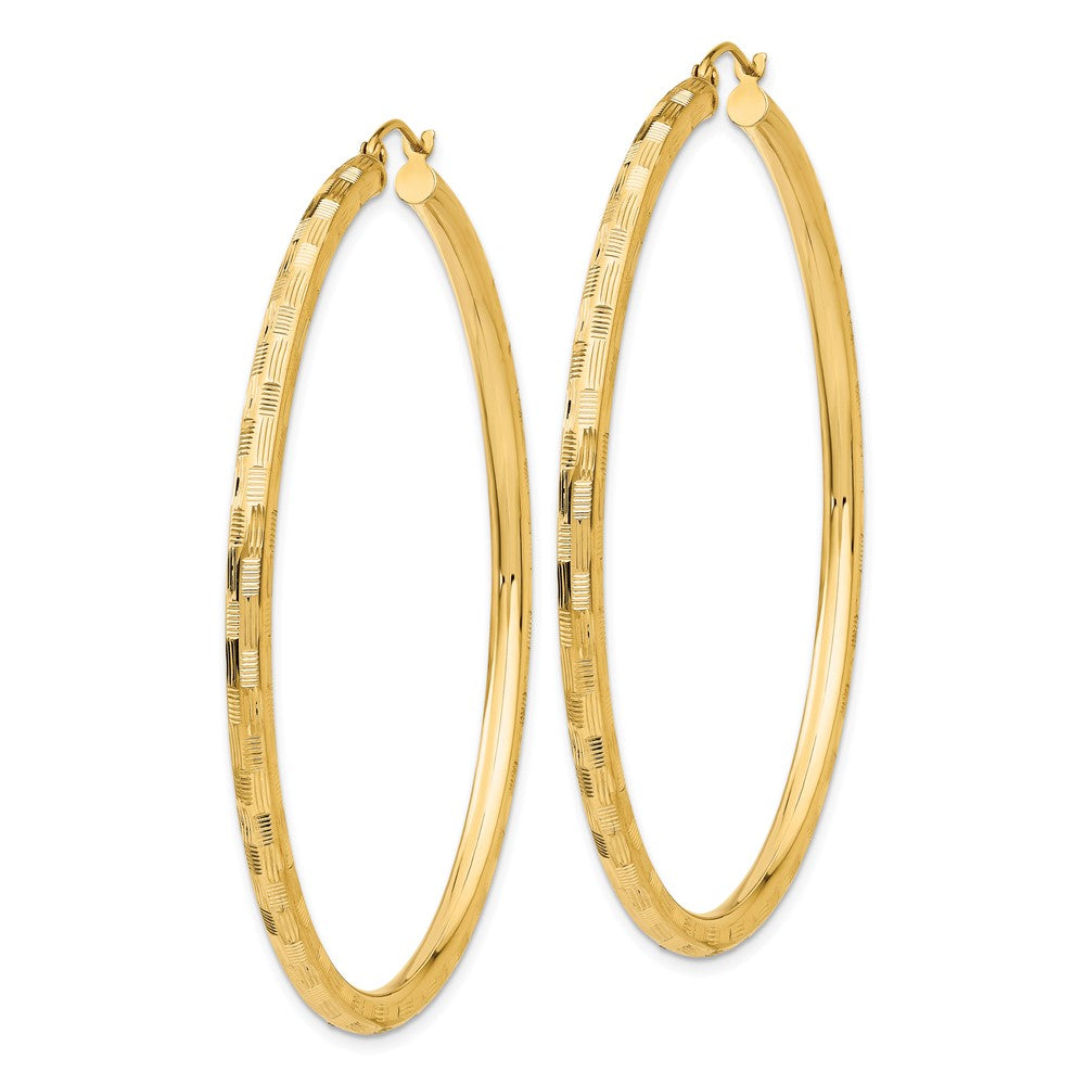 14K Gelbgold Diamantiert Creolen