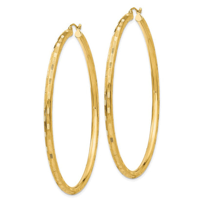 14K Gelbgold Diamantiert Creolen