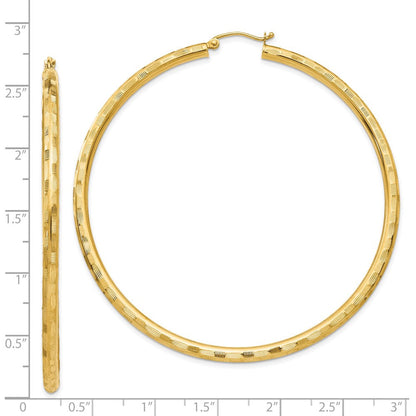 14K Gelbgold Diamantiert Creolen