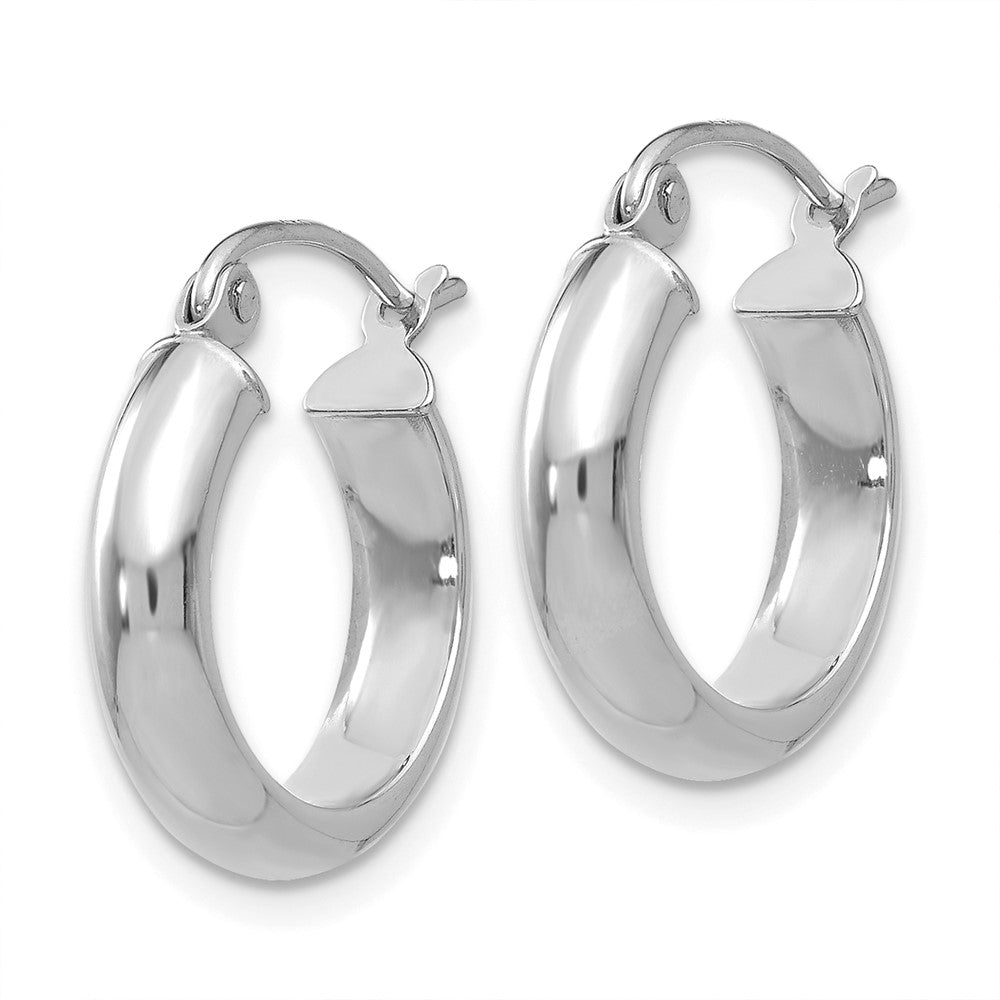 14K Weißgold Creolen