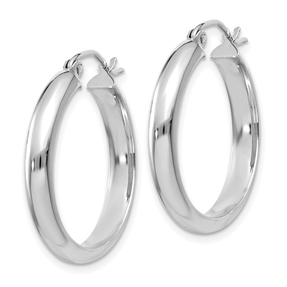 14K Weißgold Creolen