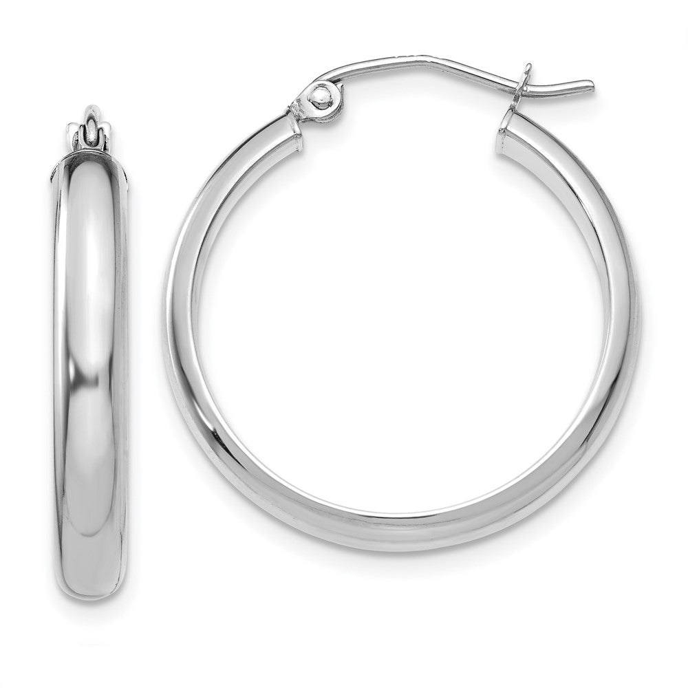 14K Weißgold Creolen