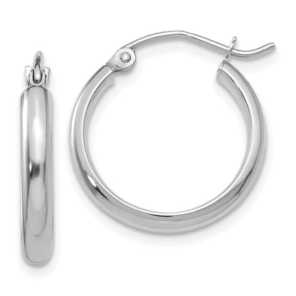 14K Weißgold Creolen